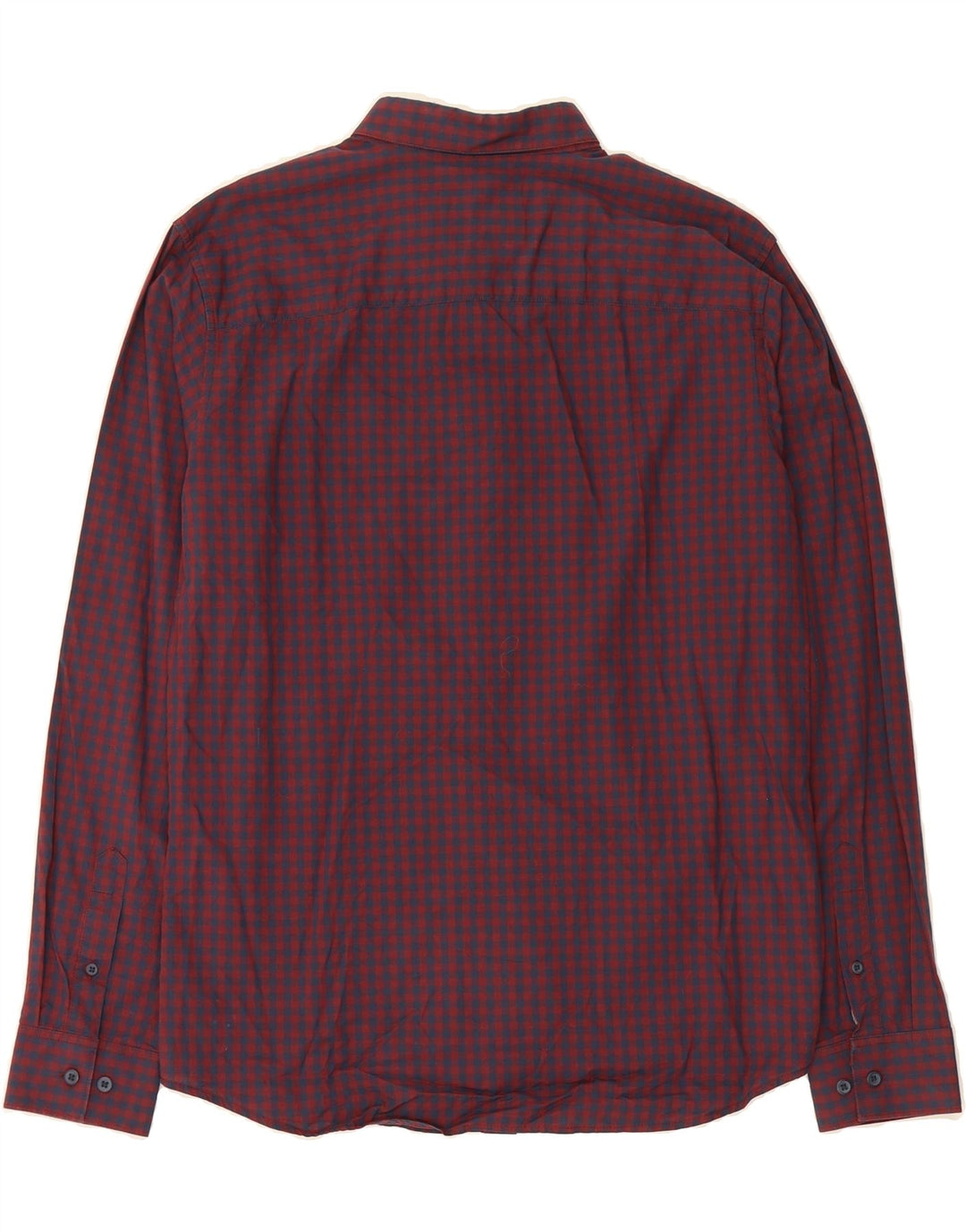 JACK & JONES Mens Slim Fit Shirt Large Red Gingham Cotton Vintage Jack & Jones and Second-Hand Jack & Jones from Messina Hembry 