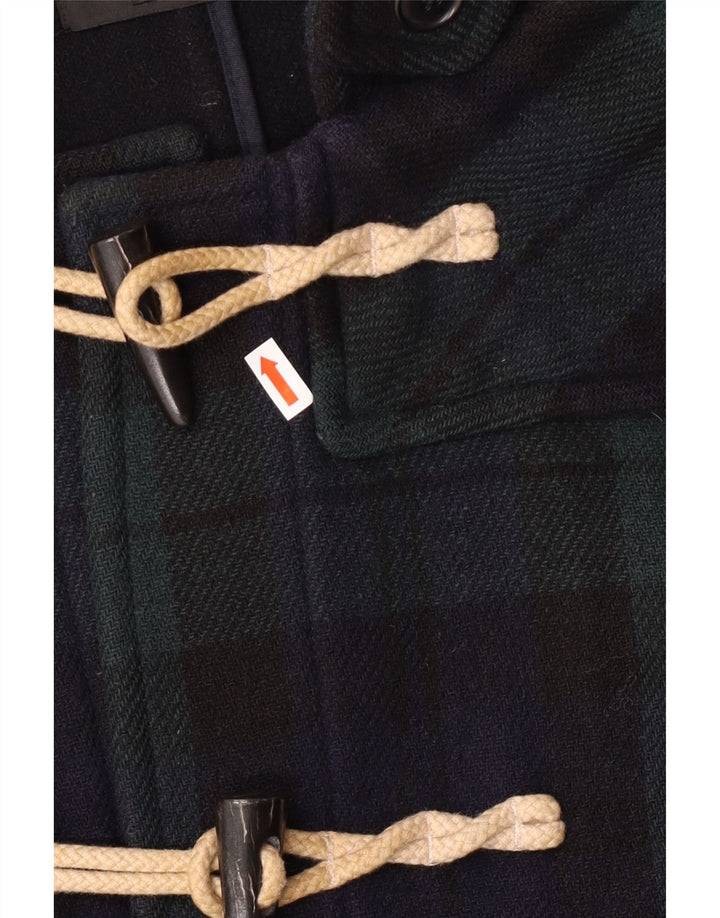 Uniqlo Trenca con capucha para hombre UK 36 Small Navy Blue Check