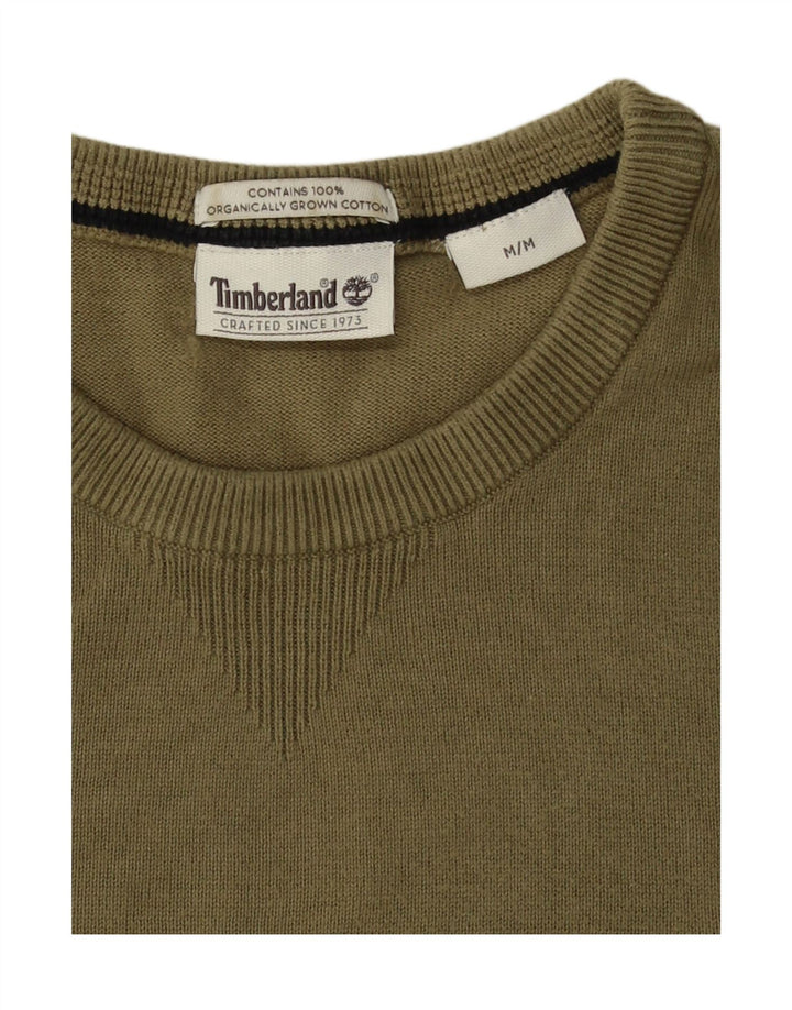 Timberland Jersey De Cuello Redondo Para Hombre Jersey De Algodón Caqui Medio