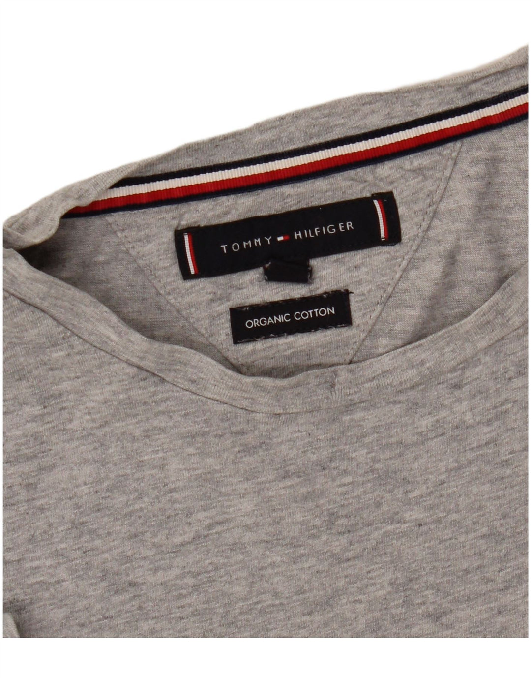 Tommy Hilfiger Camiseta gráfica para hombre Top Small Grey Cotton