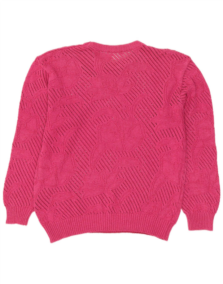 Almira - Jersey extragrande con cuello redondo para mujer IT 40 Small Pink Cotton