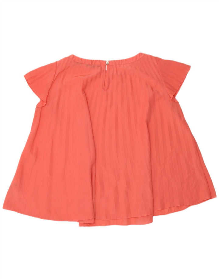 Ted Baker Blusa extragrande para mujer Talla 2 Pequeña Poliéster a rayas rosas