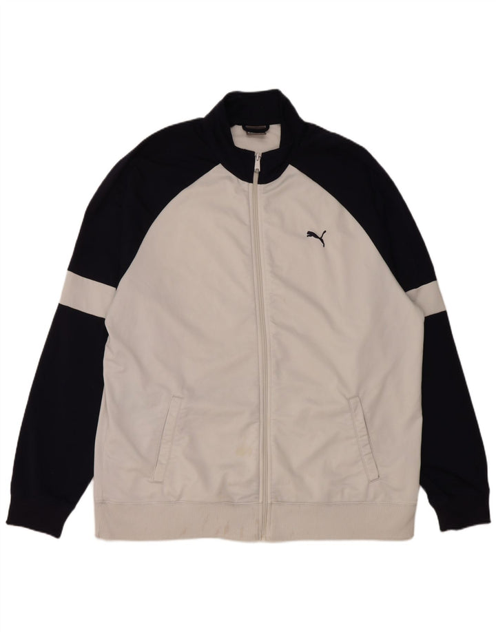 PUMA Chaqueta de chándal para hombre 2XL Azul marino Colorblock Poliéster