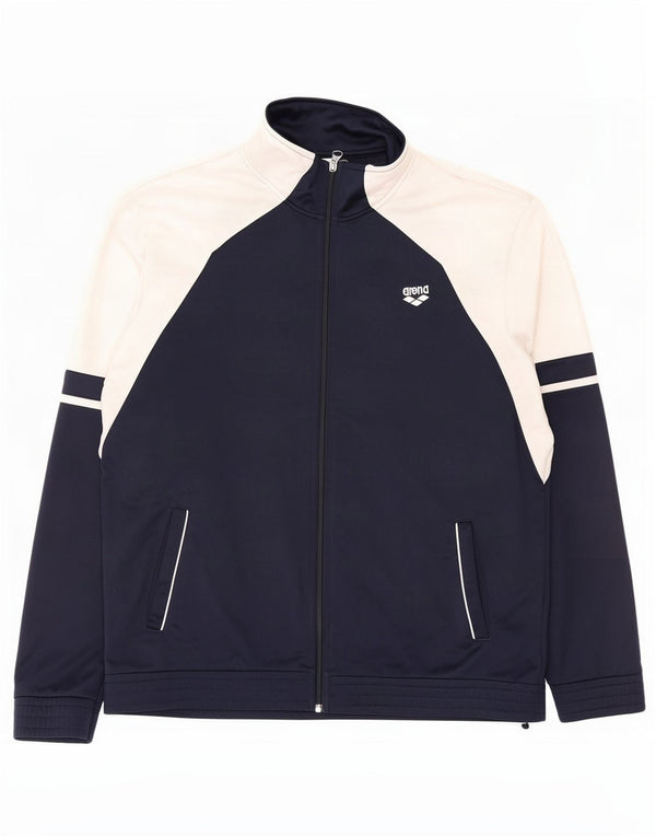 Arena Hombre Chándal Top Chaqueta Medium Azul Marino Colorblock