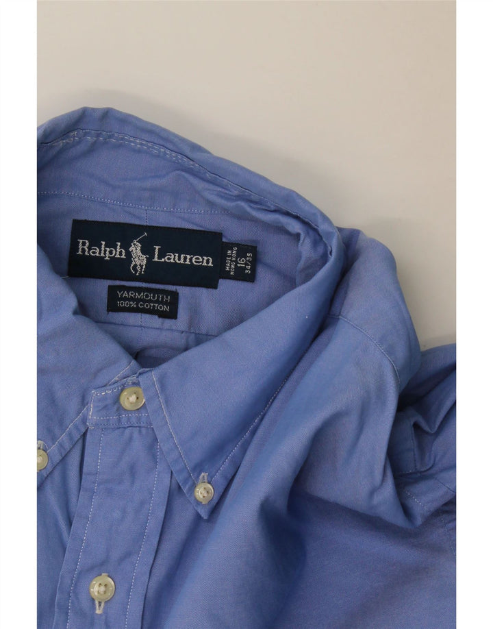 Ralph Lauren Camisa para hombre Talla 16 Algodón azul grande