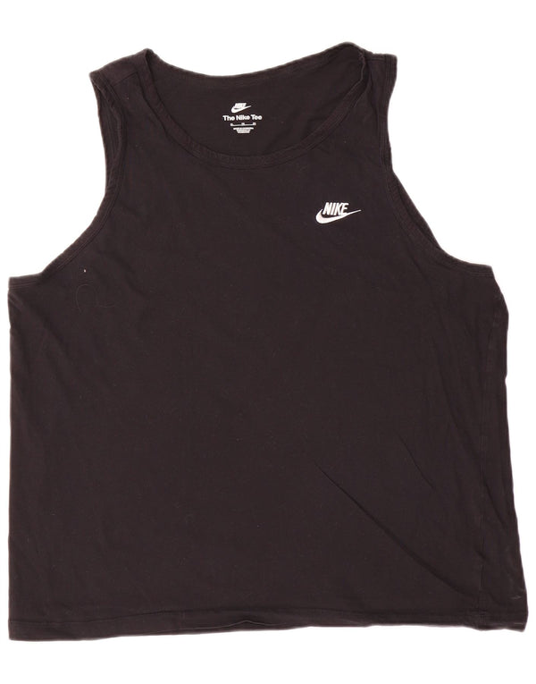 Nike - Camiseta sin mangas para hombre XL, algodón negro