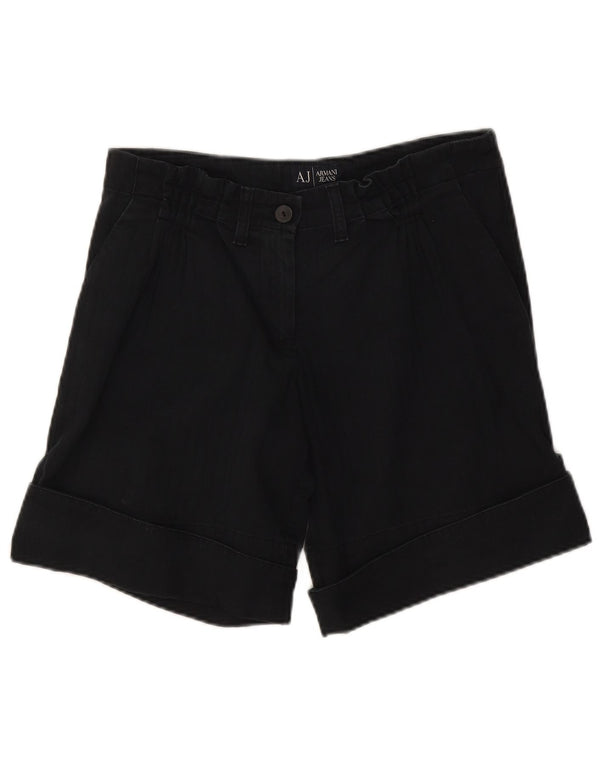Armani Pantalones cortos chinos para mujer EU 40 Medium W27 Algodón a rayas negras