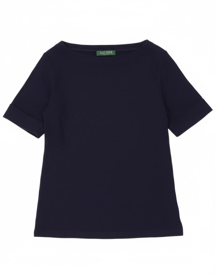 Ralph Lauren Blusa para Mujer Top UK 10 Small Azul Marino