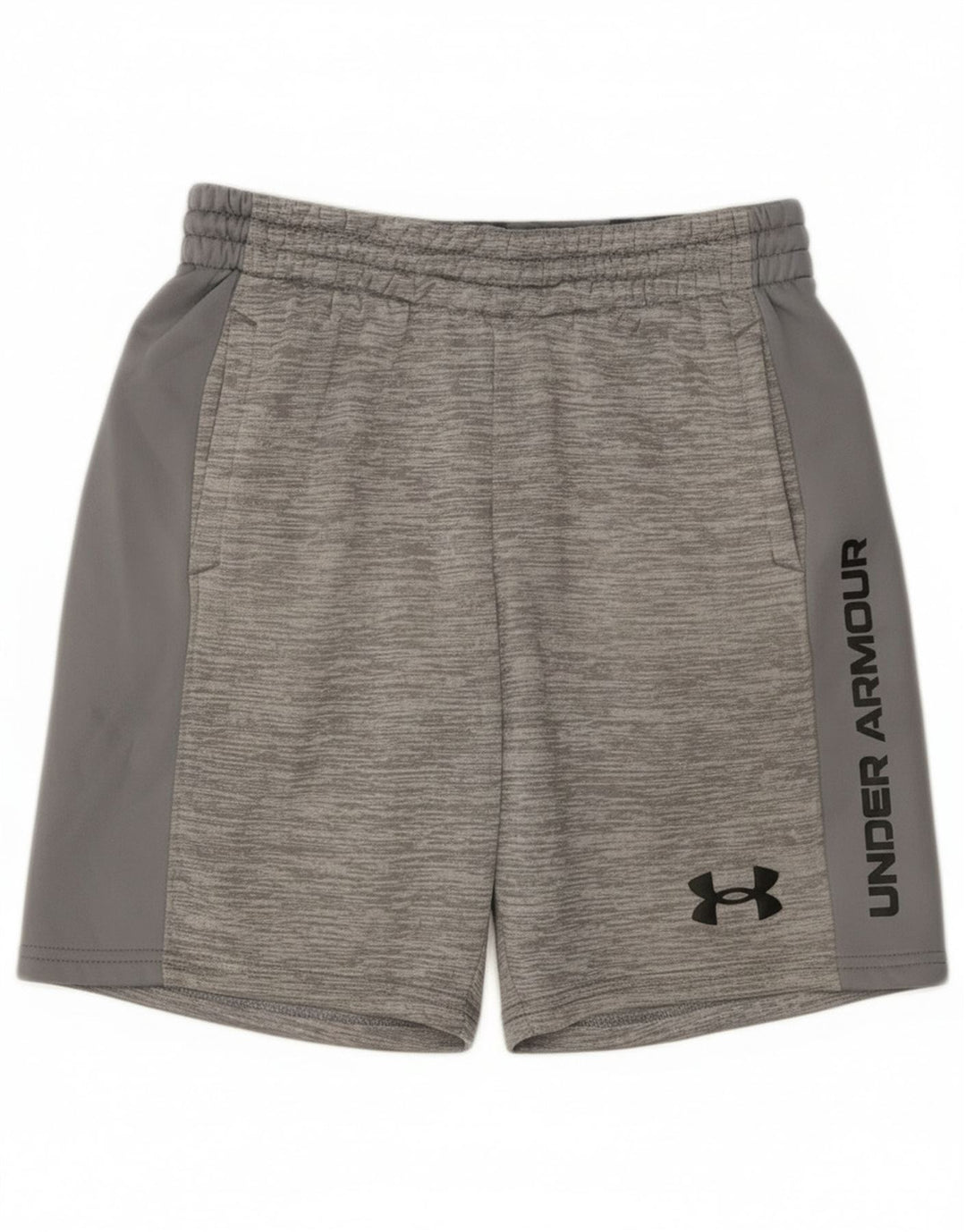 Under Armour Pantalones cortos deportivos con gráficos para niños 9-10 años Gris medio moteado