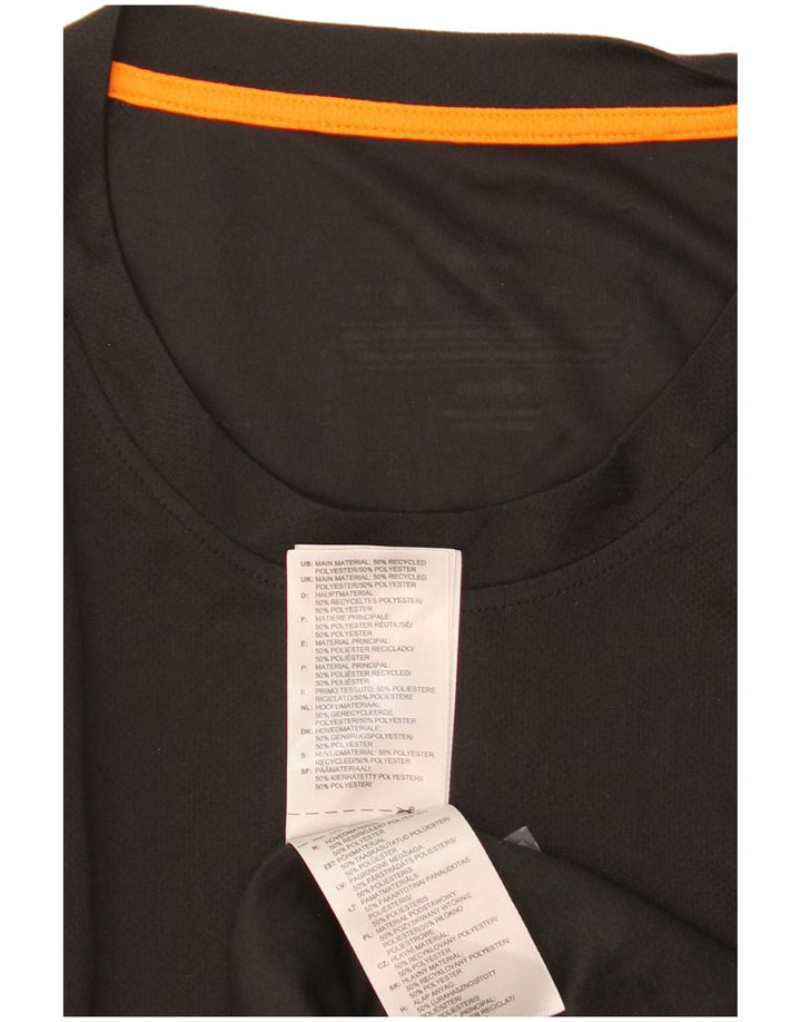 Adidas Hombre Camiseta Gráfica Top Medio Negro Poliéster
