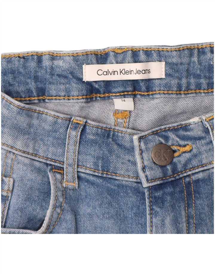 Calvin Klein Pantalones cortos vaqueros para niños 13-14 años W26 Azul