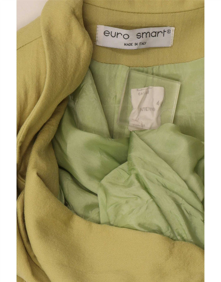 Chaqueta blazer vintage de 4 botones para mujer IT 44 Viscosa caqui mediana