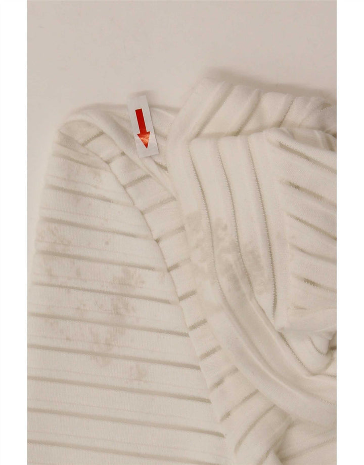 Marks & Spencer Top para mujer de manga larga UK 40 Small White Pinstripe