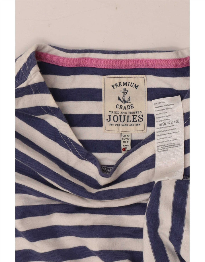 Joules Top regular para mujer manga 3/4 UK 42 Algodón a rayas azul medio
