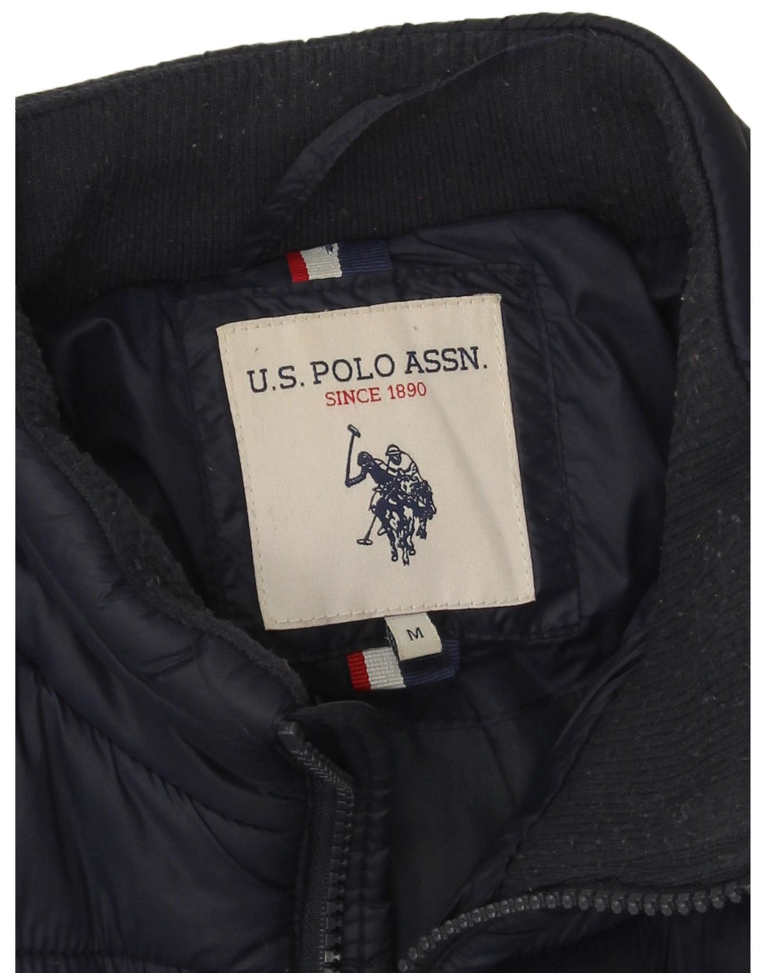 Asociación de Polo de EE. UU. Chaqueta acolchada para hombre UK 38 Medium Azul marino Nylon