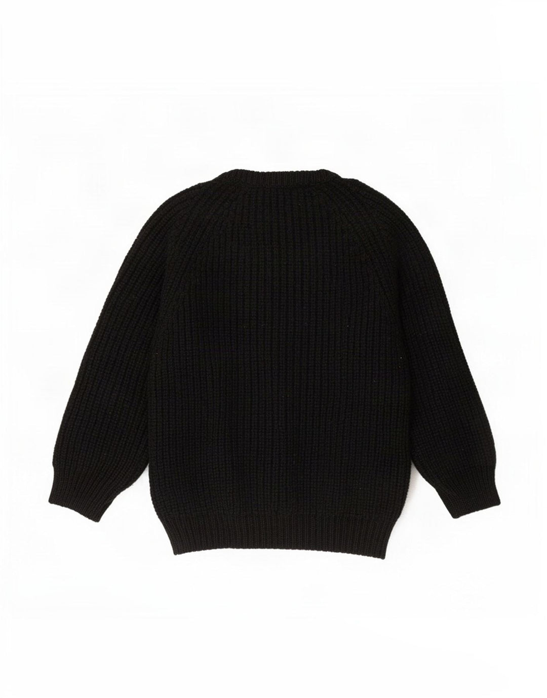 The Sweater Shop Jersey con Cuello Barco para Hombre Lana Nueva Negra Mediana