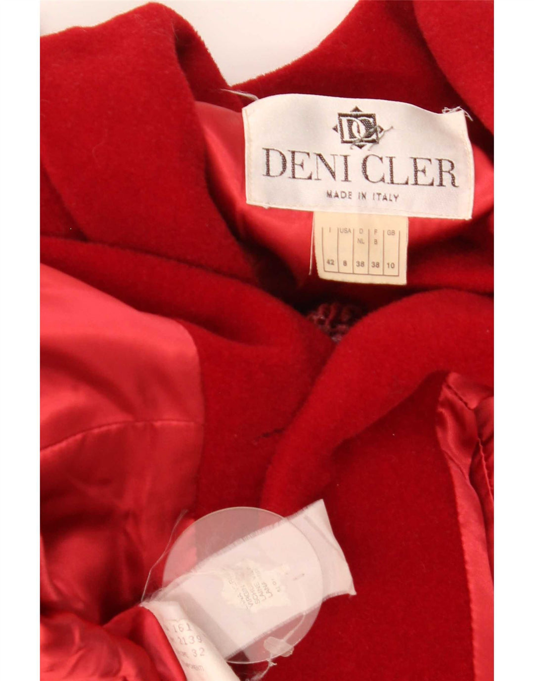 Deni-Cler Abrigo extragrande para mujer Reino Unido 10 Pequeño lana roja