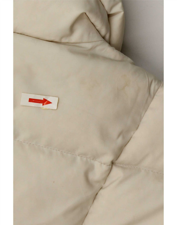 Replay Chaqueta Acolchada Corta Para Mujer UK 10 Small Off White Poliamida