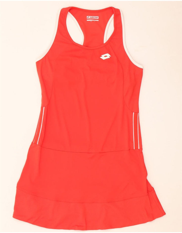 Vestido de tenis Lotto para mujer UK 42 Poliéster rojo mediano