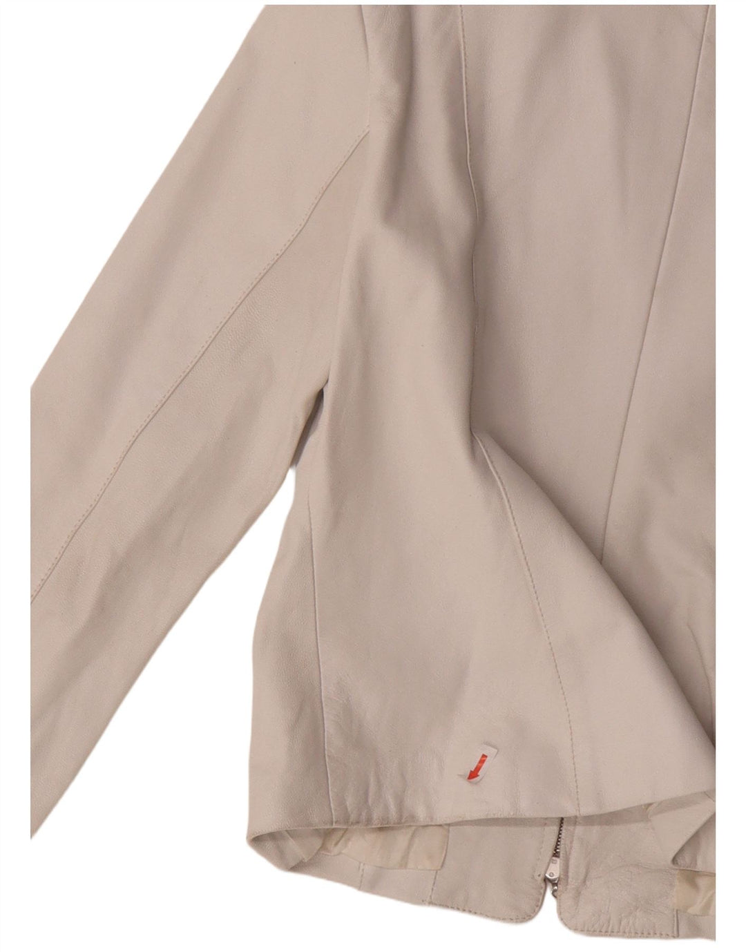 Cabrini Chaqueta Blazer de Cuero para Mujer IT 40 Small White Leather