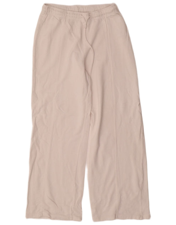 Zara Mujer Pantalón Chándal UK 46 Grande Algodón Blanco