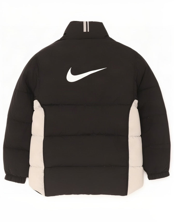 Nike Chaqueta acolchada con gráfico para hombre UK 36/38 Small Black Colourblock Nylon