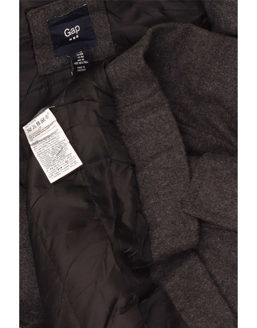 Gap Trenca con capucha para hombre UK 38 Poliéster gris medio