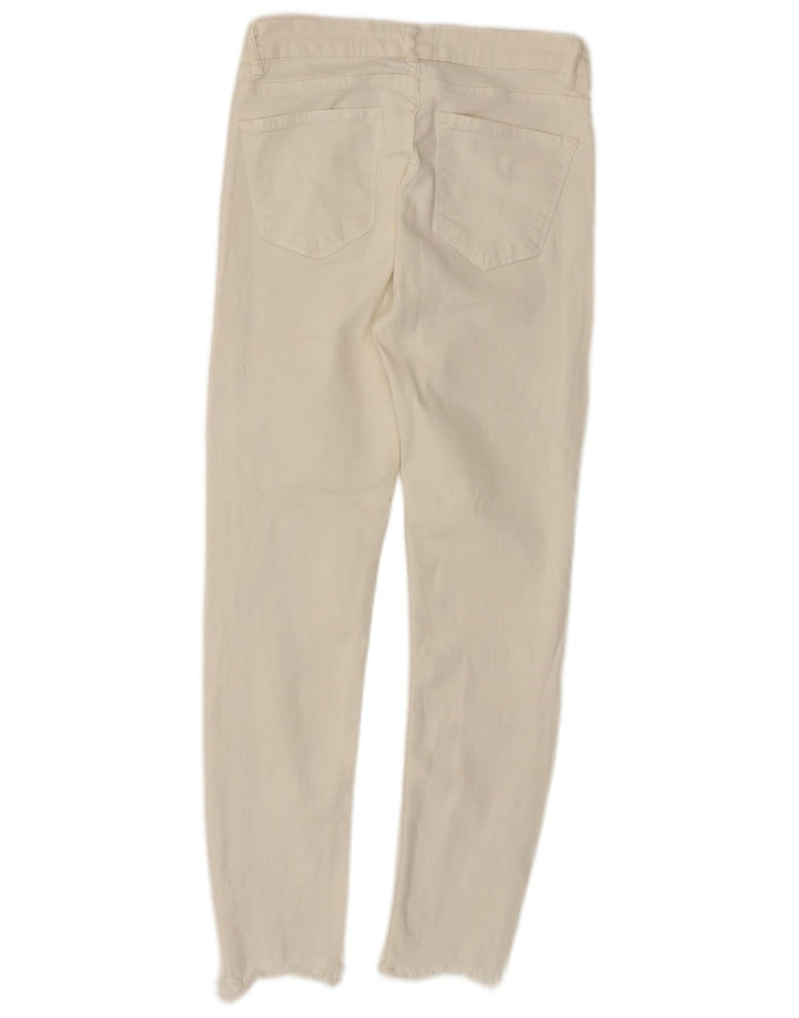 ZARA Vaqueros Slim Mujer EU 38 Small W28 L26 Blanco
