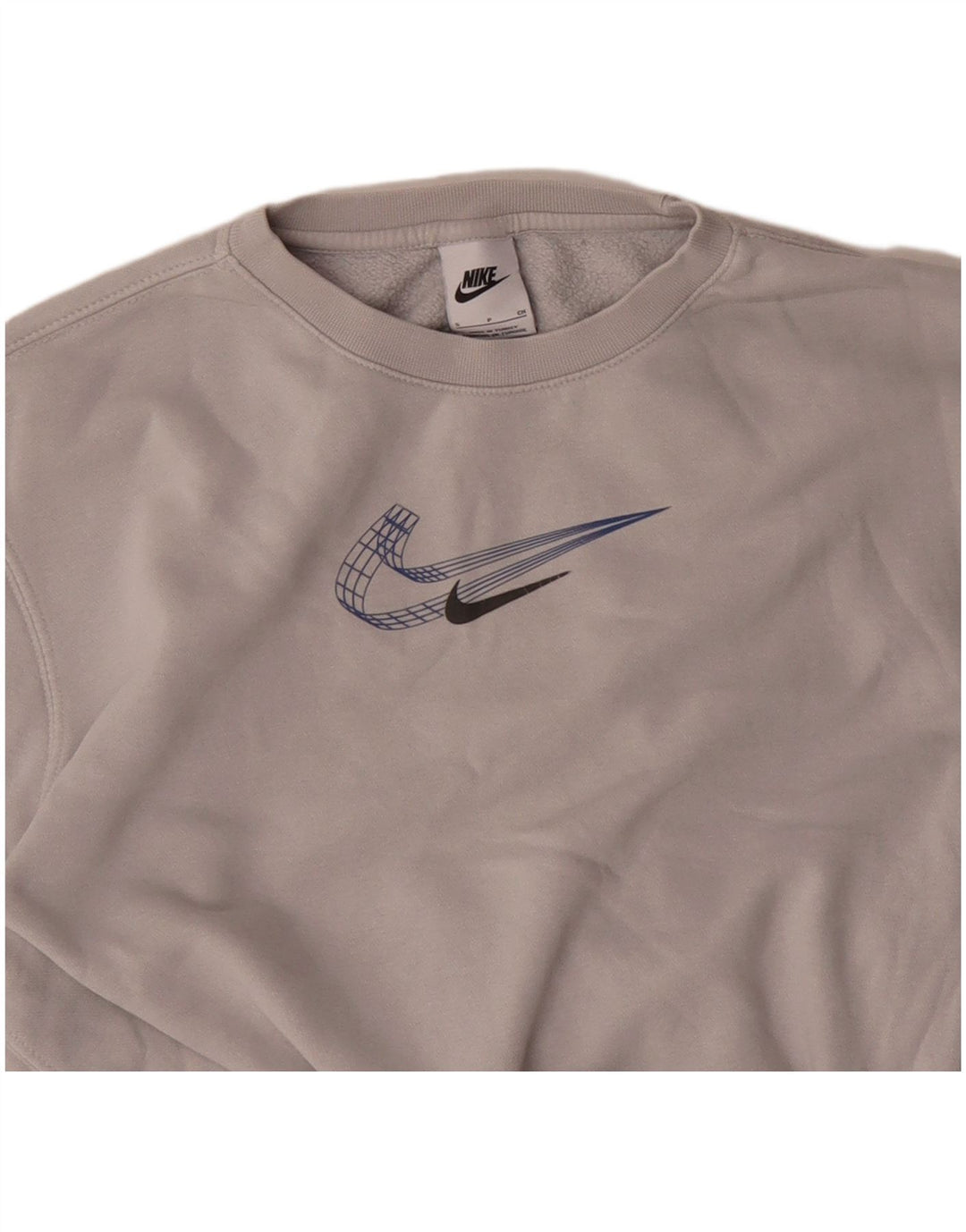 NIKE Mujer Sudadera Jumper UK 8 Small Gris Algodón