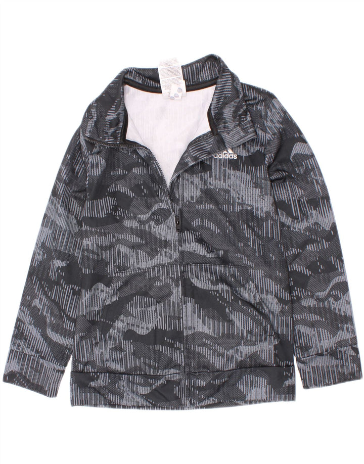 Adidas Chaqueta de chándal para niño 5-6 años Gris Camuflaje Poliéster