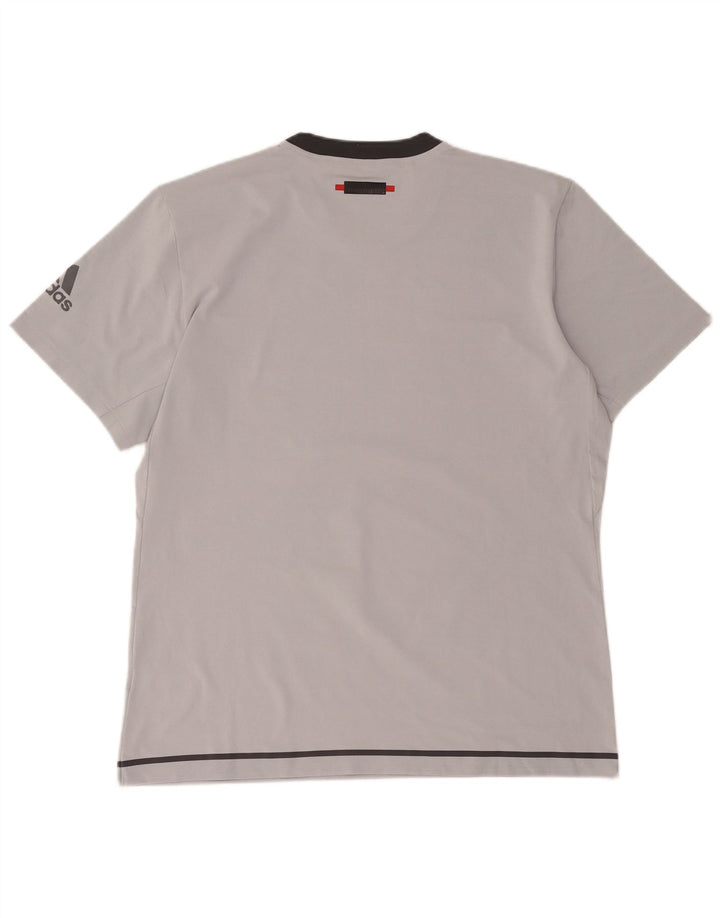 Adidas Hombre Camiseta Gráfica Top XL Gris Poliéster