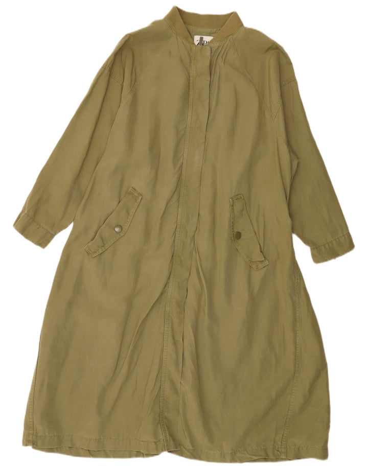 Zara Mujer Abrigo Extragrande UK 44 Medium Khaki Lyocell