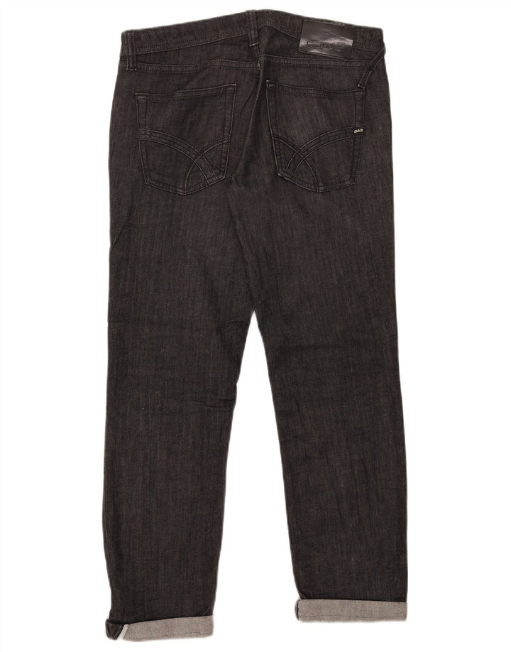 Vaqueros Rectos Mujer Gas W31 L26 Algodón Negro