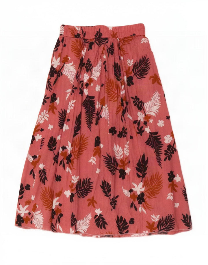 Zara Mujer Falda Acampanada Pequeña W26 Rosa Floral