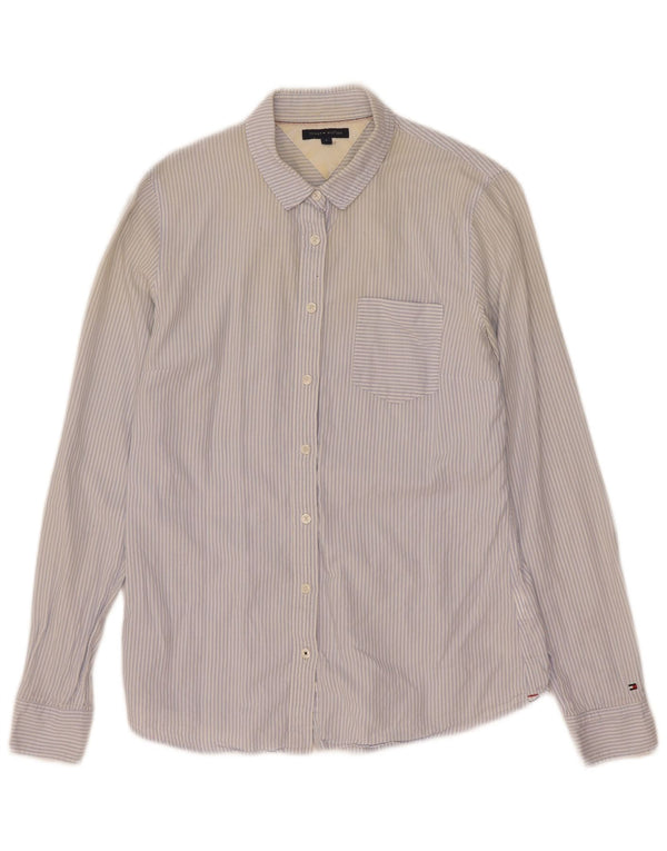 Tommy Hilfiger Camisa para mujer US 6 Algodón azul medio a rayas