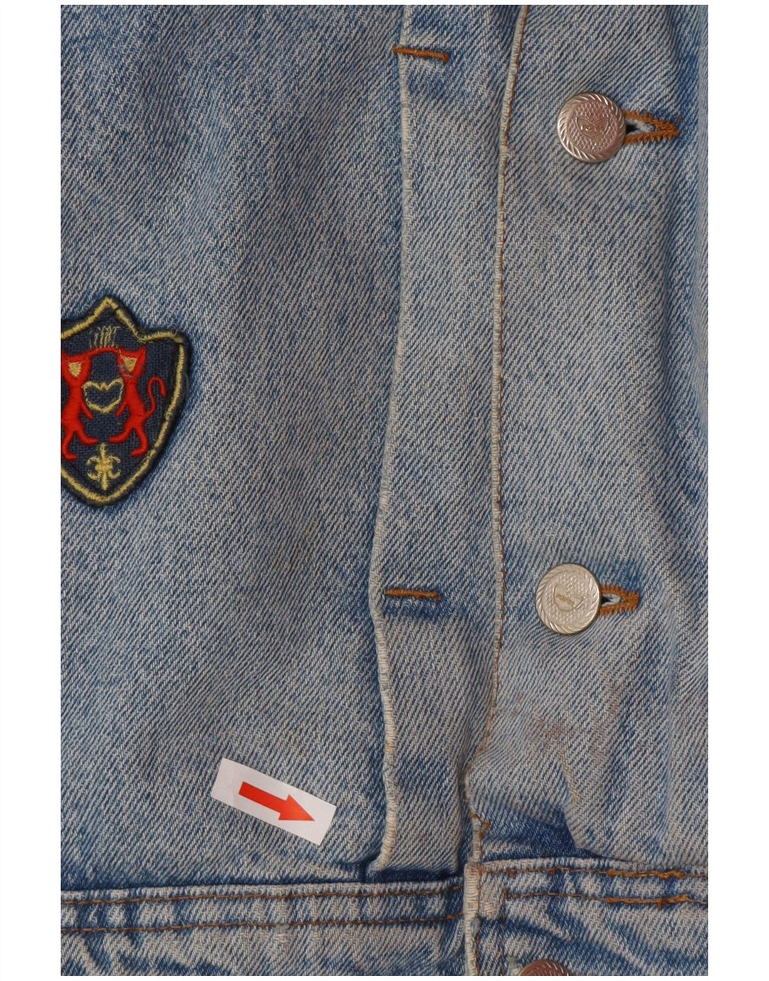 POP 84 Chaqueta vaquera Sherpa para hombre UK 38 Azul medio