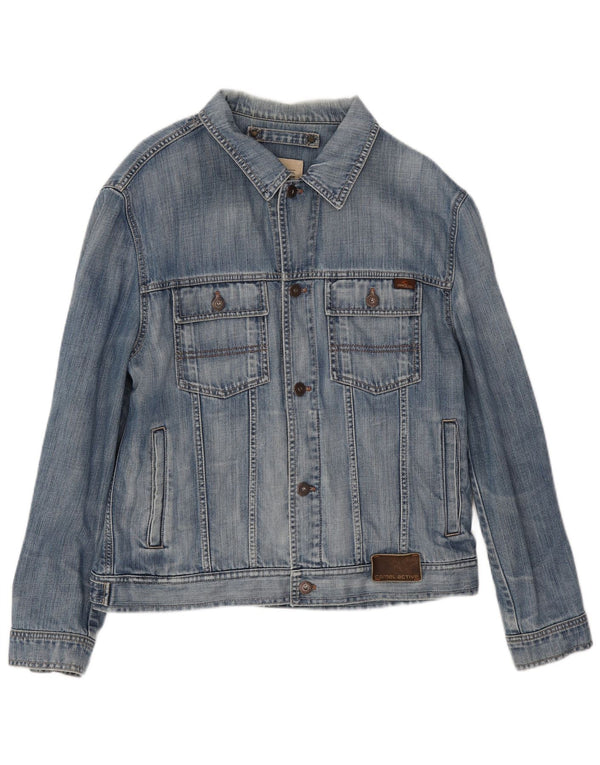 Camel Active Chaqueta vaquera para hombre UK 38 Algodón azul medio