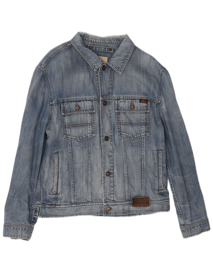 Camel Active Chaqueta vaquera para hombre UK 38 Algodón azul medio