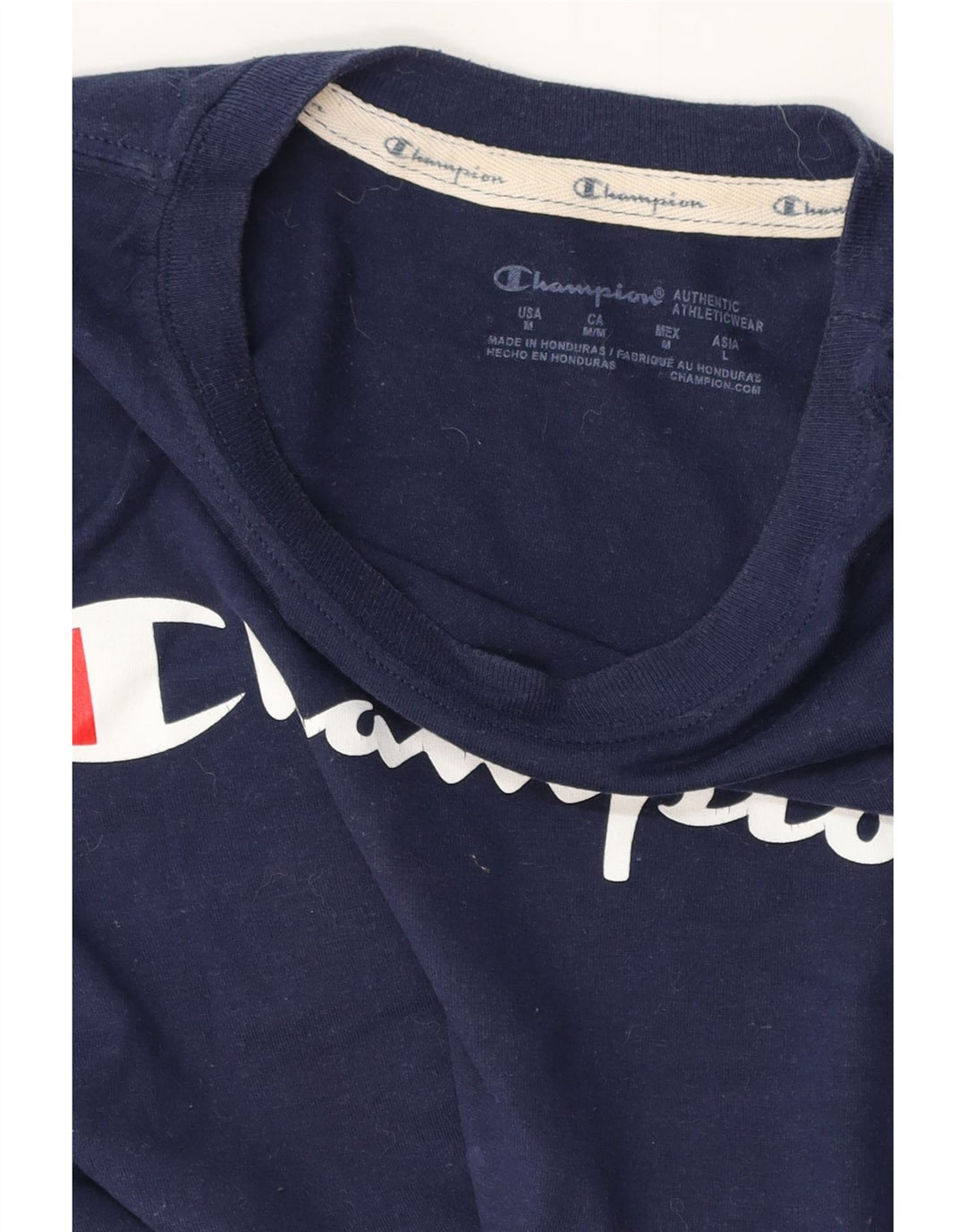 CHAMPION Camiseta gráfica para mujer Top UK 12 Medium Azul marino