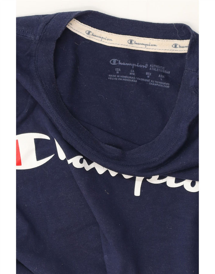 CHAMPION Camiseta gráfica para mujer Top UK 12 Medium Azul marino