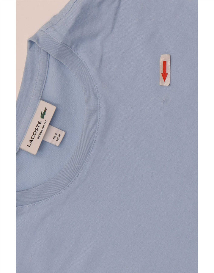Lacoste - Camiseta de corte regular para hombre, talla 4, algodón azul mediano