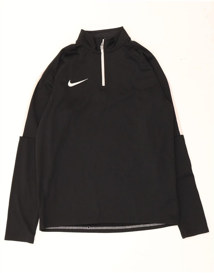 Nike Dri Fit - Chándal con cremallera y cuello para hombre, talla mediana, color negro