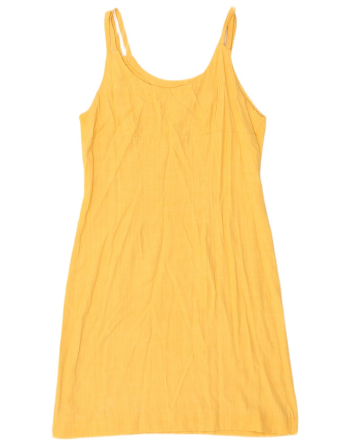 Vintage Mujer Sundress Reino Unido 12 Amarillo Medio