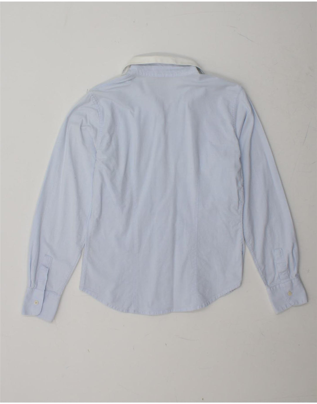 CONTE OF FLORENCE Camisa de mujer UK 12 Algodón azul medio