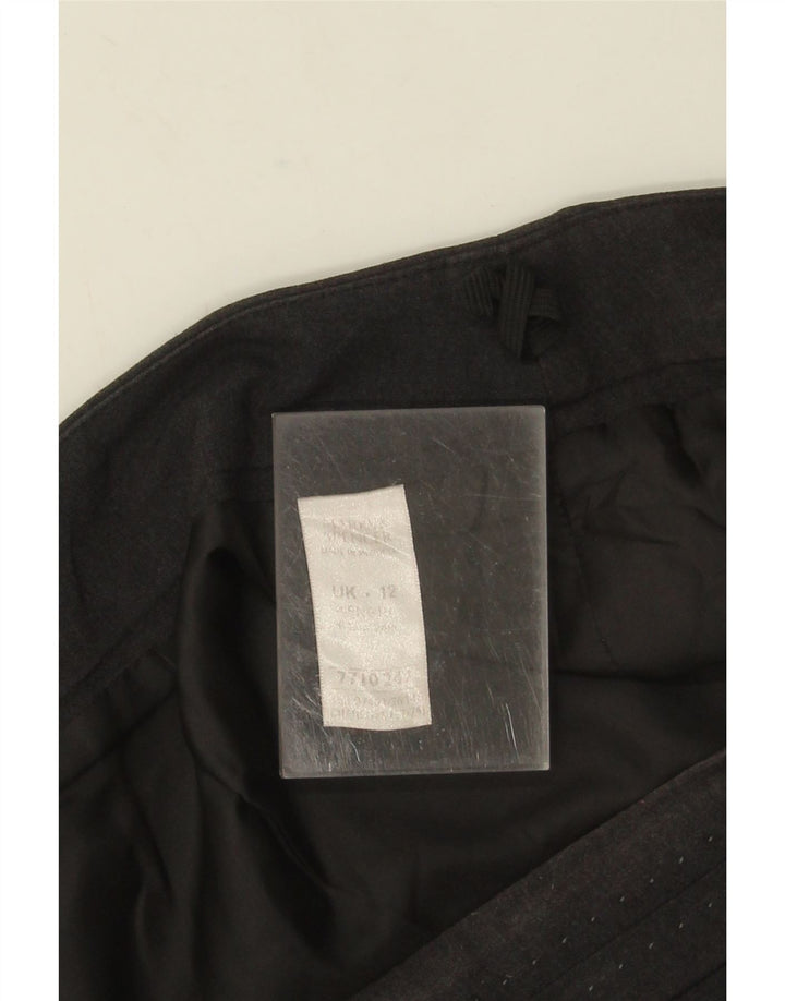 Marks & Spencer Falda recta para mujer UK 12 Medium W32 Poliéster gris