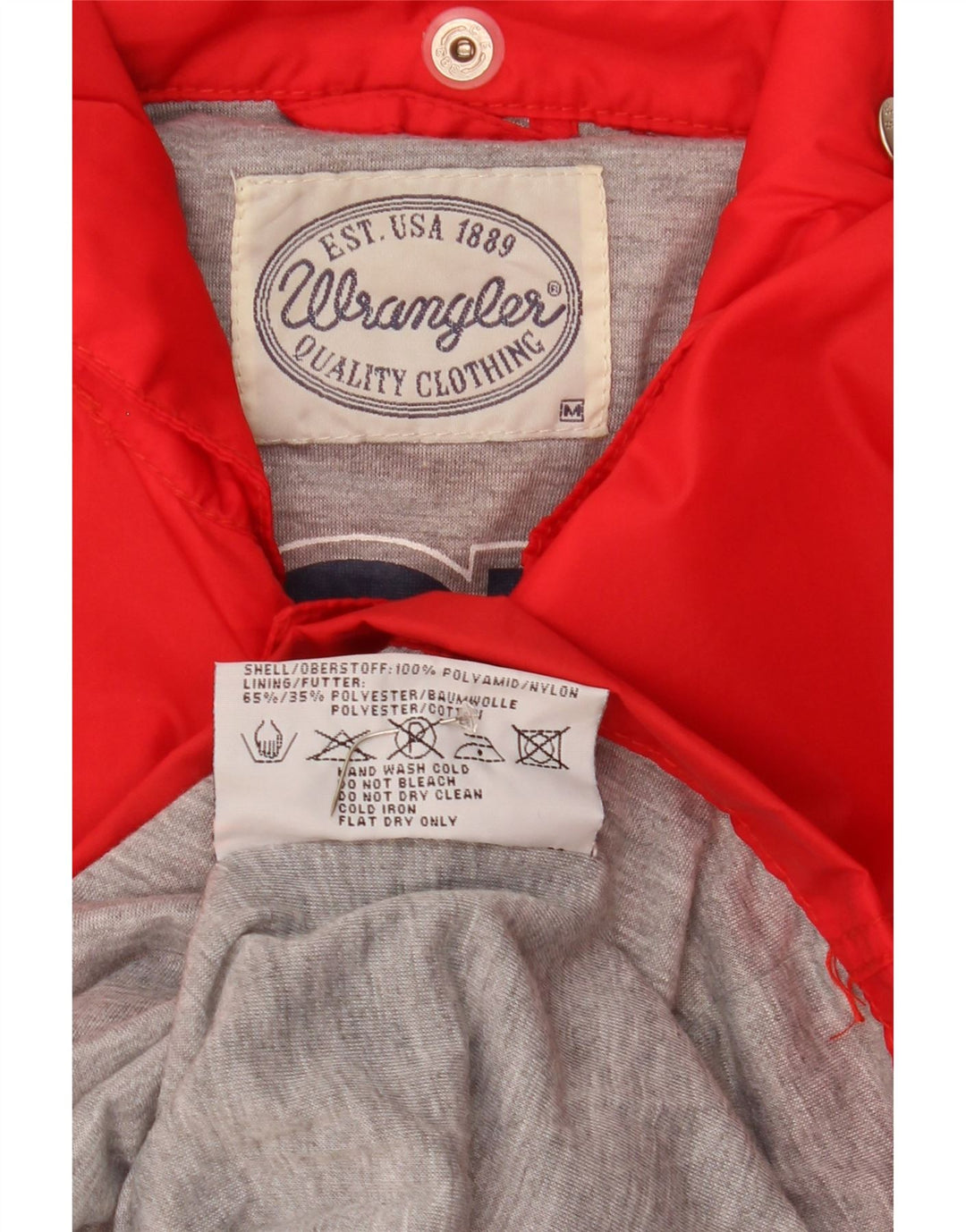 Wrangler Chaqueta cortavientos con capucha para hombre UK 38 Medium Red Polyamide