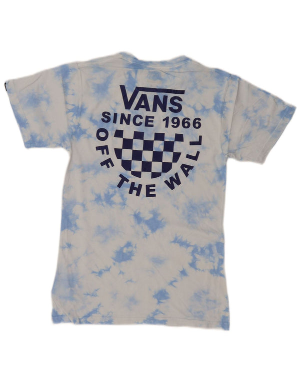 VANS Mens Classic Fit Graphic T-Shirt Top XS Blue Tie Dye Cotton
