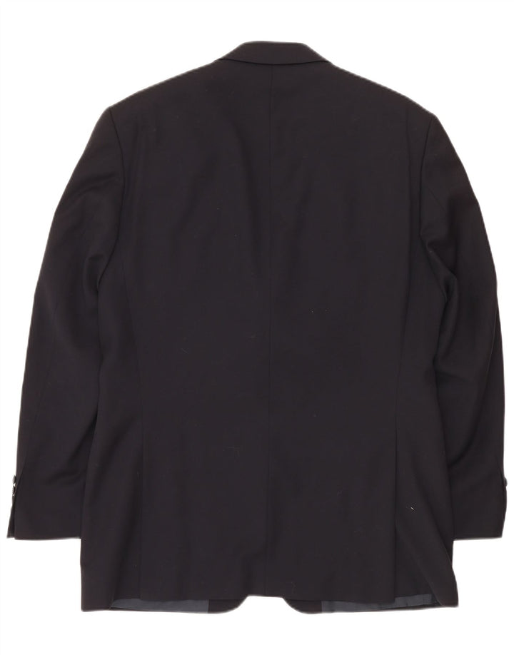 Hugo Boss Chaqueta tipo blazer de 3 botones para hombre EU 50 Grande Lana virgen negra