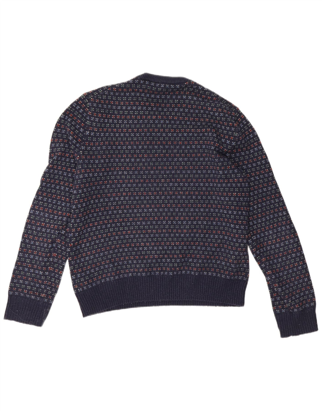 Gap Jersey De Cuello Redondo Para Hombre De Lana Moteada Azul Marino Medio