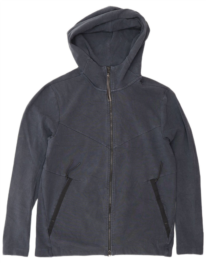 NIKE Sudadera con capucha y cremallera para hombre, talla mediana, azul marino